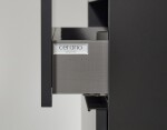 CERANO - Kúpeľňová skrinka Velora - čierna matná, úchytka čierna + umývadlo z lit. mramoru Ovo - biela lesklá - 100,5x58x46,5 CER-979999