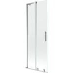 MEXEN/S - Velar L dvojkrídlová posuvná vaňová zástena 70 x 150, transparent, chróm 896-070-003-01-01