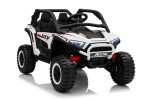 Mamido Mamido Elektrické autíčko Buggy UTV KCK 4x4 biele 24V | 800W | 50 kg | EVA | LED | 2,4Ghz | ECO koža