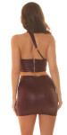 Sexy Koucla one-shoulder Wetlook Top with Cut-Out Einheitsgroesse