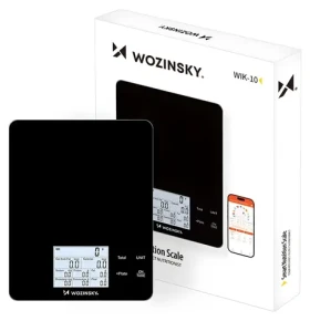 Wozinsky WIK-10 čierna / Múdra kuchynská váha / Bluetooth / digitálny displej