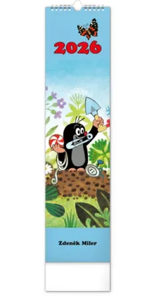 NOTIQUE Nástenný kalendár Krtko - Krtko 2026 / 12 x 48 cm (PGN-35758-L)