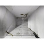 MEXEN/S - Lunar sprchové dvere krídlové ľavé 95, transparent, zlatá 834-095-000-50-00-L