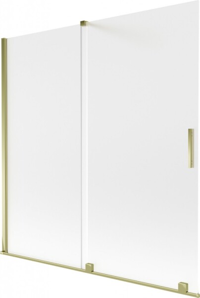 MEXEN/S - Velar dvojkrídlová posuvná vaňová zástena 160 x 150, dekor, zlatá 896-160-000-31-50