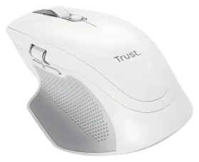 Trust Ozaa+ biela / Bezdrôtová myš / optická / 3 200 DPI / 6 tlačidiel / RF 2.4GHz / Bluetooth (24935)