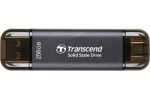 Transcend ESD310C Externý SDD 256GB sivá / USB-A/C 3.2 Gen 2 / R: 1050MBs / W: 950MBs (TS256GESD310C)