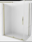 MEXEN/S - Velár sprchovací kút, posuvné dvere 130 x 70, dekor, zlato 871-130-070-31-50