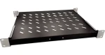 Lanview 19" 1U (RAS100BL) čierna / Polica do racku / pevná / hĺbka 600 mm / nosnosť 50 kg (RAS100BL)