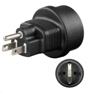 MicroConnect Univerzálny adaptér US - Schuko čierna (PETRAVEL3)