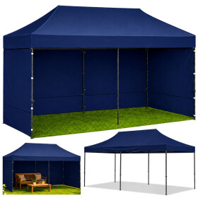 Mamido Skladací párty stan 3 × 6 m modrý