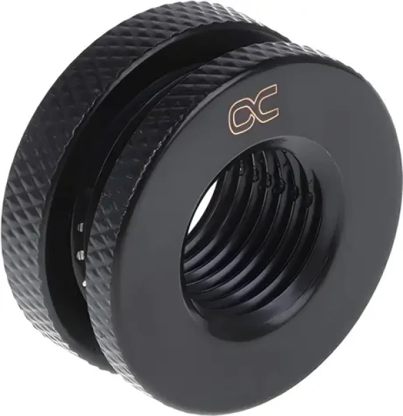Alphacool / Priechodka G1/4 / čierna / krátka verzia / mosadz (17424)