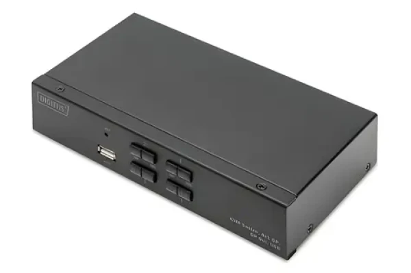 Digitus DS-12891 / KVM prepínač / 4 PC / 4X DisplayPort / 4K 60Hz / USB 2.0 / Audio (DS-12891)