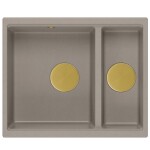 Quadron Quadron - Granitový drez Logan 150 Beige Zlaty HCQL5646U4-G1_U