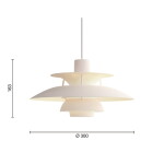 Louis Poulsen Závesná lampa PH 5 Mini Monochrome Pale blush