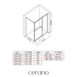 CERANO - Sprchovací kút Versaro L/P - 6 mm - čierna matná, transparentné sklo - 130x90 - zasúvacia CER-8050BD80298
