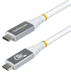 StarTech USB4 kábel USB-C biela / Kábel / USB-C - USB-C / 80 Gbps / DP 2.1 / 8K 120 Hz / PD 240W / 1 m (CC1M80GUSB4CABLEW)