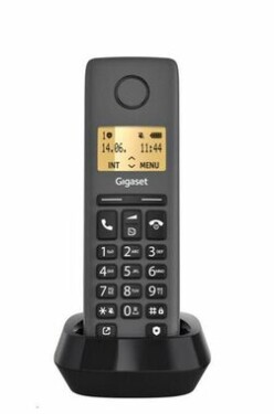Gigaset Pure 100 čierna / Bezdrôtový telefón pevnej linky / 1.5" displej / 50 kontaktov (S30852-H3105-R601)