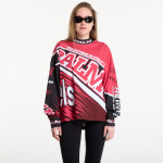 Tričko Palm Angels Racing Loose Long-Sleeved T-Shirt UNISEX White/ Navy Blue XL