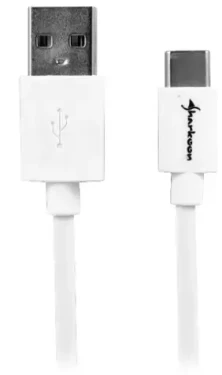 Sharkoon USB 2.0 biela / Kábel / USB-A - USB-C / 1 m (4044951021659)