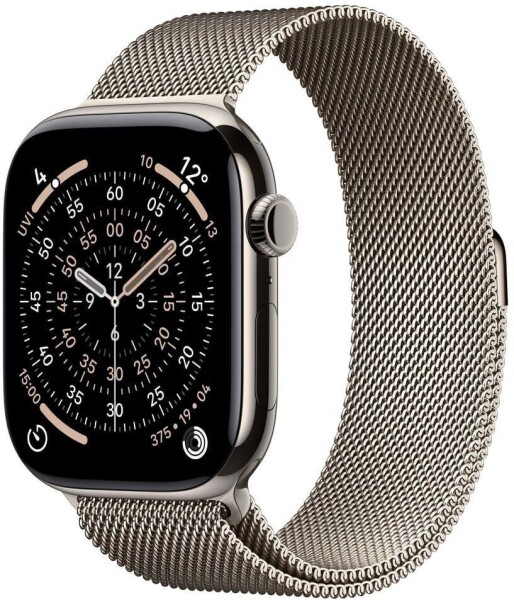 Apple Watch 11 GPS + Cellular 46mm Natural Titanium Milanese Loop M/L Sivý (MFD04ZR/A)