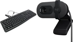 Logitech K120 920-002522 + Brio 100 / Set klávesnice a webkamery / USB / čierna