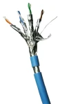 DATACOM F/FTP drôt CAT6A modrá / Sieťový kábel / LSOH / Eca / 300 m (12153)