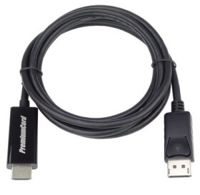 PremiumCord DisplayPort 1.2 prípojný kábel MM na HDMI 2.0 / pre 4Kx2K@60Hz / dĺžka 2m (kportadk04-02)