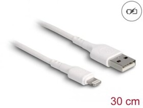 DeLock Napájací kábel USB-A 2.0 (M) - Apple Lightning (M) 30cm biela (87866)