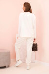 Dámska maslová mikina a nohavice s gumou ecru UNI