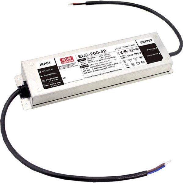 MEAN WELL ELG-200-12AB-3Y LED driver konštantné napätie 192 W 8 - 16 A 11.2 - 12.8 V/DC stmievací funkcie 3v1, montáž na nehorľavom povrchu, schválenie; ELG-200-12AB-3Y