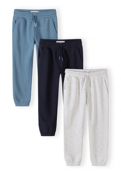 Tepláky slim-fit s elastickým pásom a sťahovacou šnúrkou 3pack Minoti 29FLEECE286 - 152/158 | 12/13let