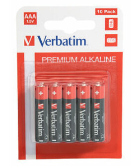 Verbatim Alkalické blister batérie AAA 1.5V 10ks / blister (49874-V)