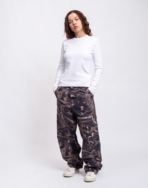 Carhartt WIP W' Brandon Single Knee Pant Camo Feather Tree, Black L