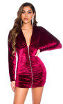 Sexy Koucla Velvet Dress with Zipper Einheitsgroesse