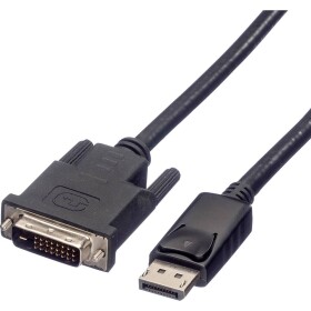 Roline DisplayPort prepojovací kábel Konektor DisplayPort, DVI-D 24+1pol. Zástrčka 5.00 m čierna 11.04.5774 tienený Kábel DisplayPort; 11.04.5774