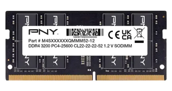 PNY MN8GSD43200-SB / Operačná pamäť SO-DIMM / 8 GB / DDR4 / 3200 MHz / CAS 22 (MN8GSD43200-SB)