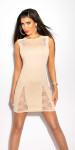 Sexy KouCla shift-dress with lace CORAL Einheitsgroesse