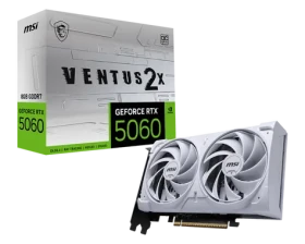 MSI GeForce RTX 5060 8G Ventus 2X OC WHITE / 2535MHz / 8GB GDDR7 / 128-bit / 1x HDMI + 3x DP / 550W (8) (RTX 5060 8G VENTUS 2X OC WHITE)