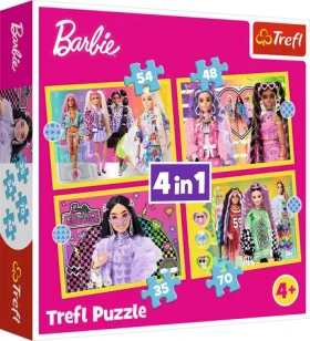 Trefl - Puzzle - Veselý svet Barbie 4v1