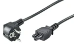 MicroConnect Sieťový napájací kábel Schuko 90° uhol - C5 3M čierna (PE010830)