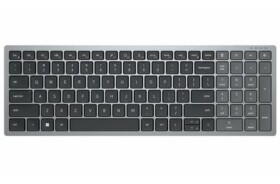 DELL KB-740 CZ šedá / Bezdrôtová klávesnica / CZ / QWERTZ / USB / Bluetooth (580-AKOS)