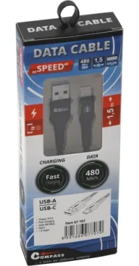 Compass SPEED nabíjací kábel USB-A - USB-C / Nabíjací kábel / 1,5 m