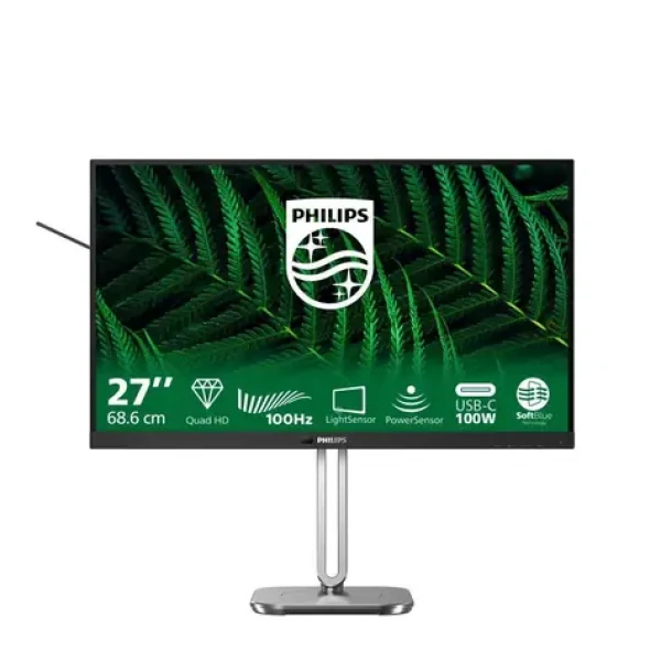 27" Philips 27B2G5601/00 čierna / IPS / 2560 x 1440 / 100Hz / 4ms / 300cd / HDMI / DP / USB-C / REPRO / VESA (27B2G5601/00)