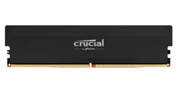 CRUCIAL Pro OC 16GB (1x16GB) 6400 MHz čierna / Operačná pamäť / DDR5 / UDIMM / CL38 (CP16G64C38U5B)