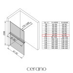 CERANO - Sprchová zástena Walk-in Onyx Round Ľ/P - 8 mm + polička/držiak na uteráky - guľatá vzpera - čierna matná, bronzové sklo - 90x200 CER-689293