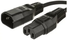 MicroConnect Predlžovací kábel C14 - C15 1m čierna (PE011410)
