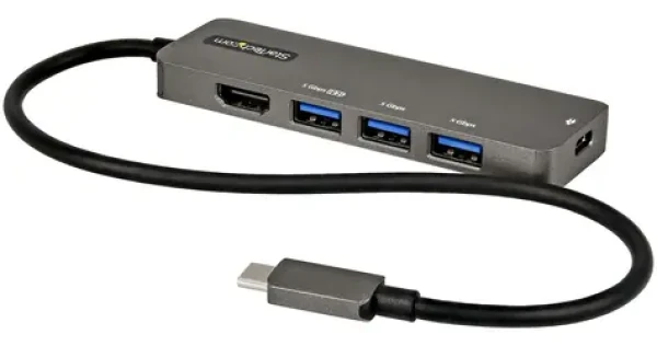StarTech USB-C Multiport adaptér / Adaptér / USB-C na HDMI / 3x USB-A 3.0 / LAN / 0,3 m (DKT30CHPD3)
