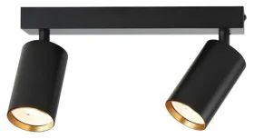 Immax NEO PUNTO-2 čierna zlatá / Bodové svietidlo / GU10 / 4,8 W / RGB + CCT / Zigbee 3.0 / TUYA (07263Z)