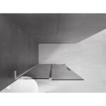 MEXEN/S - Velar L Sprchová zástena posuvná Walk-in 110 x 200, grafit 8 mm, chróm 871-110-003-43-01