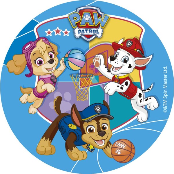 Fondánový papier Paw Patrol basketbal 15,5 cm - Dekora - Dekora